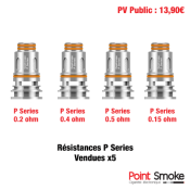 Résistances P séries x5 - 0.2 ohm