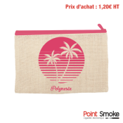 Pochette Jute Polynesia - ORANGE